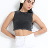 Washed Womens Vest (Black)