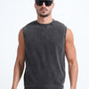 Regular Washed Vest ( Black )