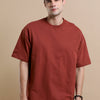 240 GSM OVERSIZE T SHIRT C-38 - DARK MEROON