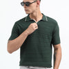 Knitted Polo T Shirt (Bottom Green)